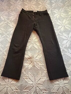Men’s Brown Button-Front Wool Pants